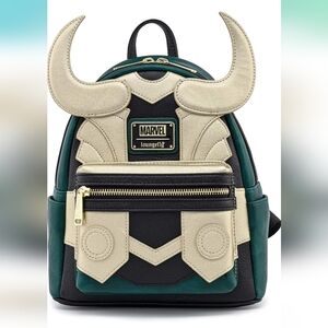 Loungefly Marvel Loki Cosplay Faux Leather Womens Double Strap Shoulder Bag